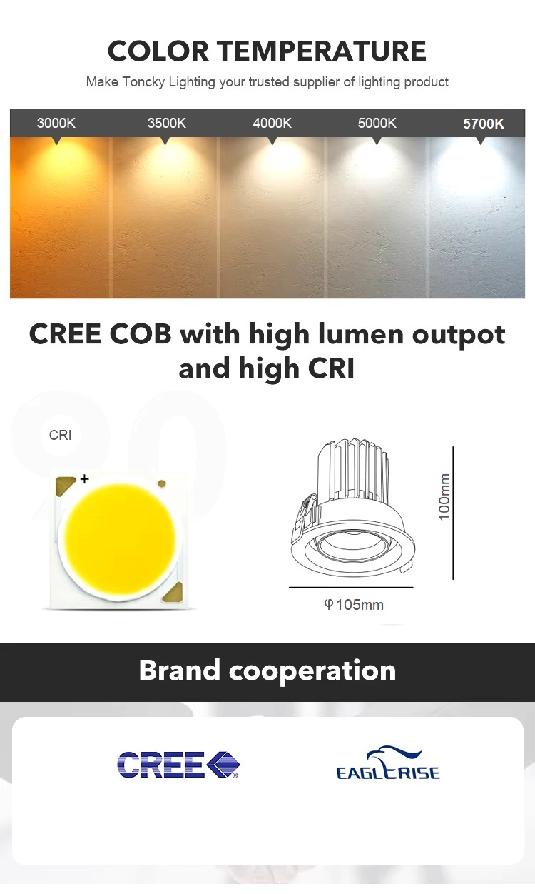 ĐÈN LED ÂM TRẦN CHIẾU ĐIỂM TPT-D201055A