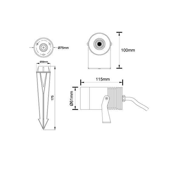 ĐÈN RỌI CÂY - CHIẾU CỘT TPT-GS12655A