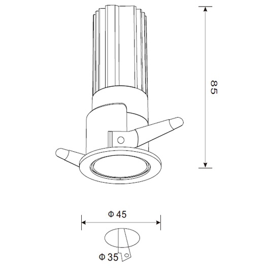 ĐÈN LED ÂM TRẦN CHIẾU ĐIỂM TPT-D0735C-L