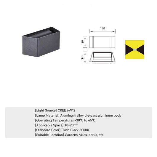 ĐÈN TƯỜNG NGOÀI TRỜI TPT-WL12180