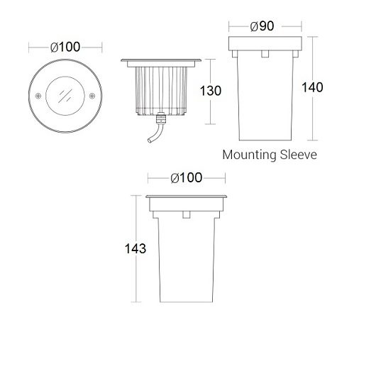 ĐÈN ÂM SÀN - INGROUND LIGHT TPT-IG09100