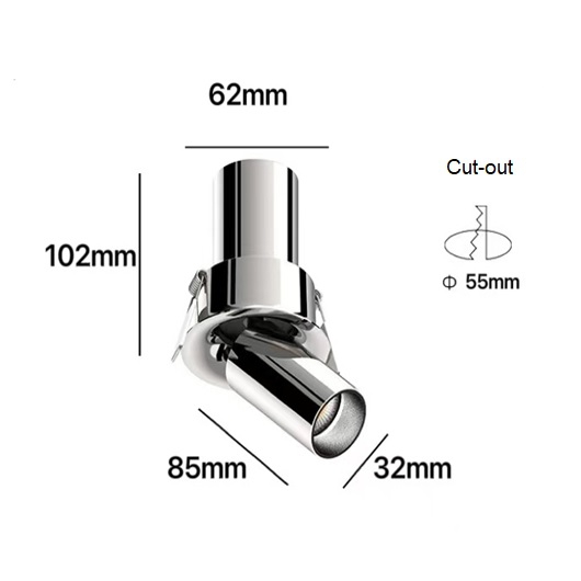 ĐÈN LED ÂM TRẦN CHIẾU ĐIỂM TPT-D06626RI