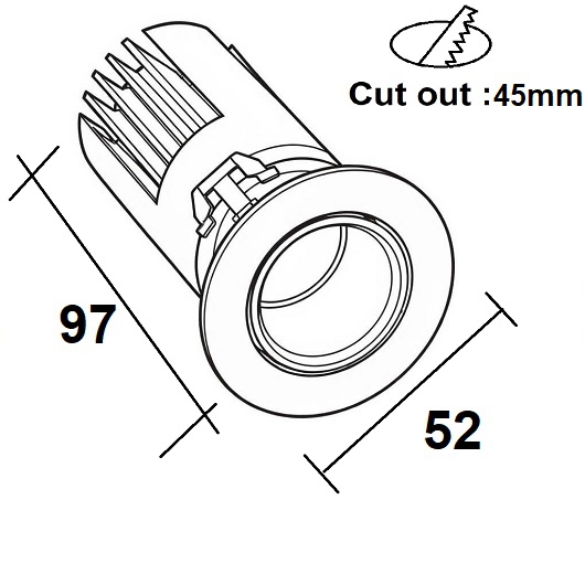 ĐÈN LED ÂM TRẦN CHIẾU ĐIỂM TPT-D12526S