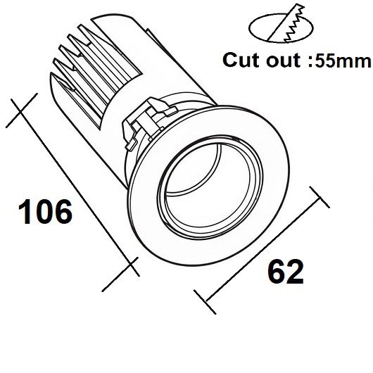 ĐÈN LED ÂM TRẦN CHIẾU ĐIỂM TPT-D15626S