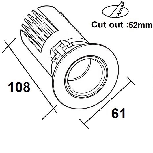 ĐÈN LED ÂM TRẦN CHIẾU ĐIỂM TPT-D15626S